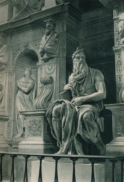 Moses, sculpture in the Church of San Pietro in Vincoli, Rome, Italy, c1926 1927 by Eugen Poppel