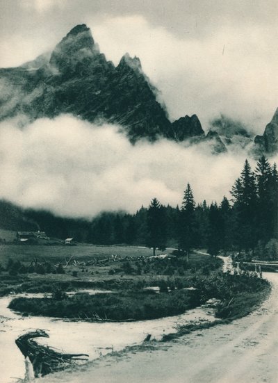 Pala Group in Clouds, San Martino di Castrozza, Dolomites, Italy by Eugen Poppel