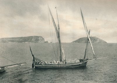 Sailing Boat in the Harbour of Naples, Italy, 1927 by Eugen Poppel
