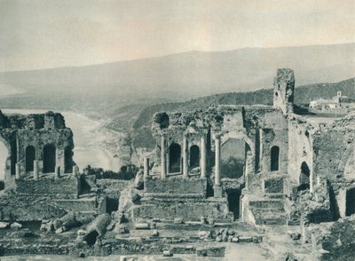 Stage and Dressing-room of the Greek Theatre, Taormina, Sicily, Italy by Eugen Poppel