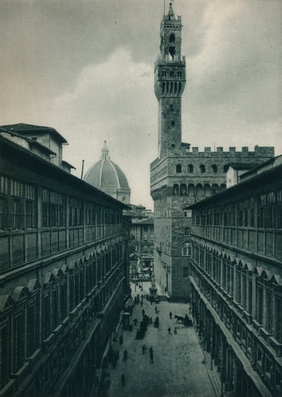 The Palazzo Vecchio from the Uffizi Gallery, Florence, Italy by Eugen Poppel
