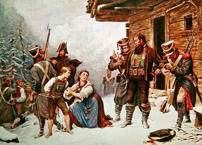 Capture of Andreas Hofer on January 19 by Eugen von (after) Blaas