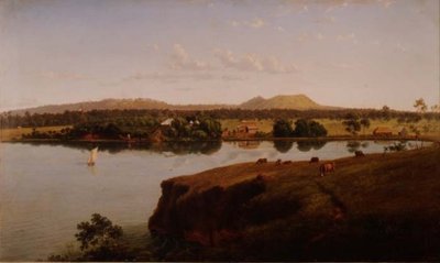 View of Purrumbete Station Looking North West. Mt. Leura and Mt. Sugarloaf in the Distance, Australia by Eugen von Guerard