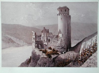 Schloss Ehrenfels in the Rhine Valley, c.1863 by Eugene (after) Ciceri