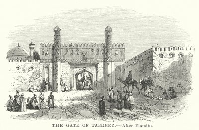 The Gate of Tabreez by Eugene (after) Flandin