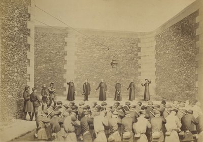 Exécution des otages, prison de la Roquette, le 24 mai 1871 by Eugene Appert