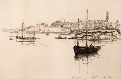 Douarnenez Seen from Treboul by Eugene Bejot