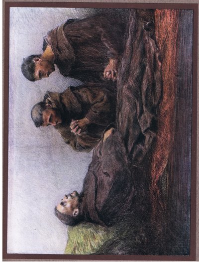 St Francis sick in the Bishops Palace at Assissi by Eugene Burnand