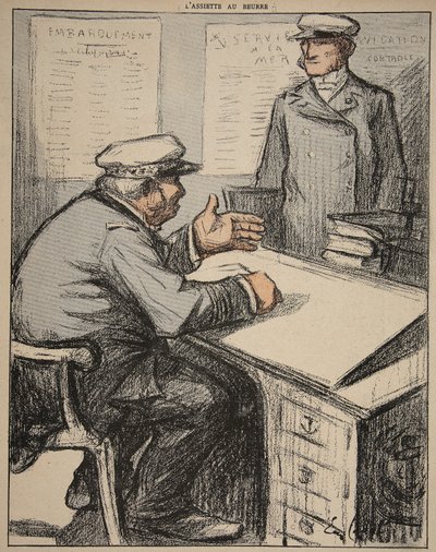 Two Maritime Gentlemen in Their Offices, Illustration from 