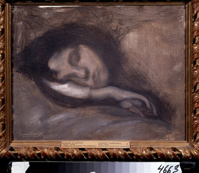 Head of a Sleeping Woman by Eugène Carrière