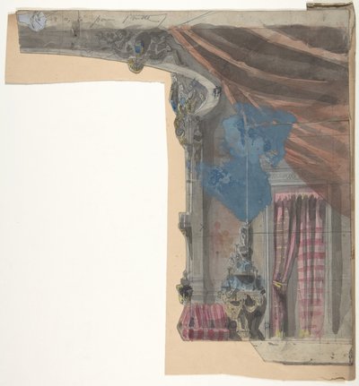 Design for a Stage Set at the Opéra, Paris, 1828-90 by Eugene Ciceri