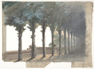 Design for a Stage Set at the Opera, Paris, 1830-90 by Eugene Ciceri