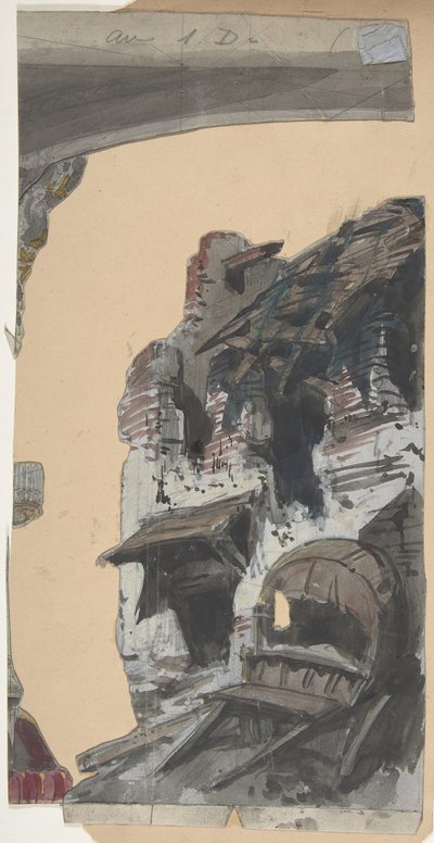 Design for a Stage Set at the Opera, Paris, 1830-90 by Eugene Ciceri