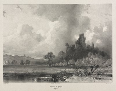 Picturesque and Romantic Voyages in Old France. Brittany: Château de Penhoet by Eugene Ciceri