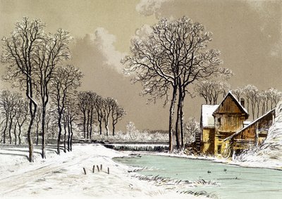 Winter Landscape by Eugene Ciceri