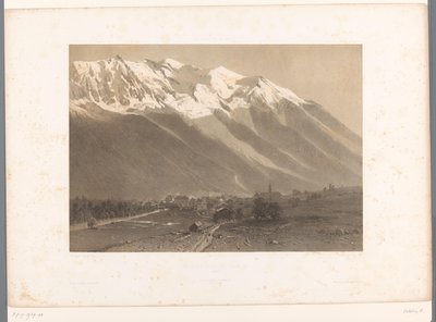 View of Chamonix at the Foot of Mont Blanc by Eugene Ciceri