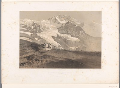 View of the Jungfrau from the Kleine Scheidegg (Views in Switzerland and Savoy series) by Eugene Ciceri