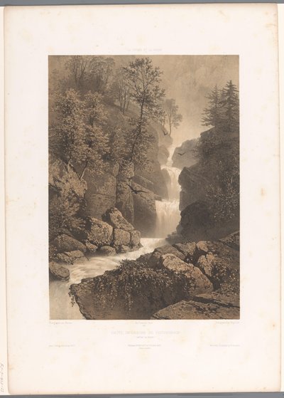 View of the Reichenbach Waterfall by Eugene Ciceri