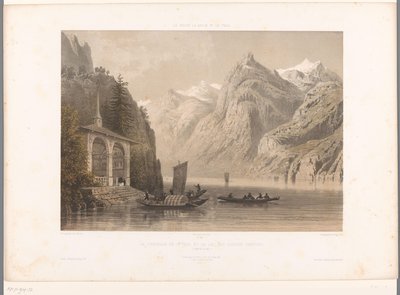 View of the Tell Chapel at Lake Lucerne (Views in Switzerland, Savoy, and Tyrol) (La Suisse, la Savoie et le Tyrol) (series title) by Eugene Ciceri