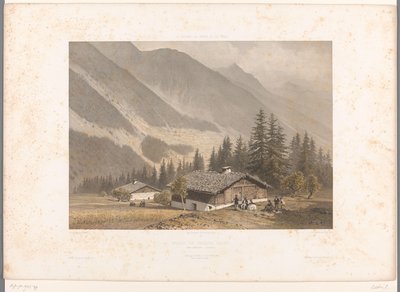 View of the House of Jacques Balmat near Chamonix by Eugene Ciceri