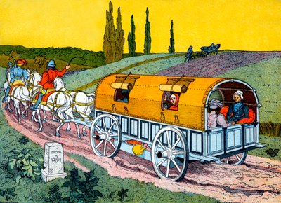 Early stagecoach by Eugene Courboin