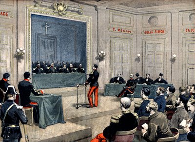 Captain Alfred Dreyfus in front of the Council of War by Eugene Damblans