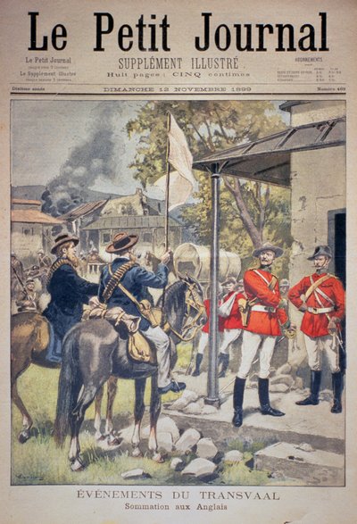 Events in the Transvaal: Summons to the English, Front Cover of Le Petit Journal, 12 November 1899 by Eugene Damblans