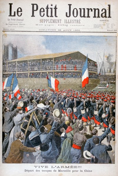 French troops embarking for China, 1900 by Eugene Damblans