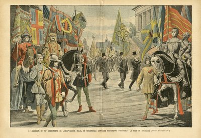 On the occasion of the 70th anniversary of the Belgian independence, magnificent historical corteges travel through the city of Brussels by Eugene Damblans