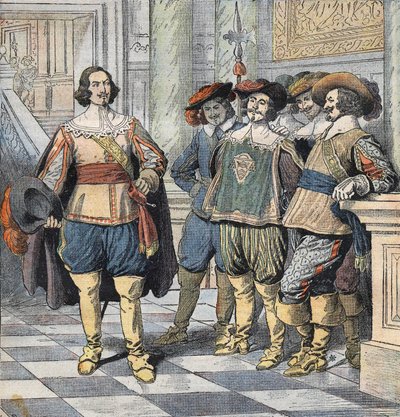 Illustration for "The Three Musketeers", Beginning of 20th Century (Engraving) by Eugene Damblans