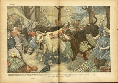 The great annual fair of Lezay near Niort by Eugene Damblans