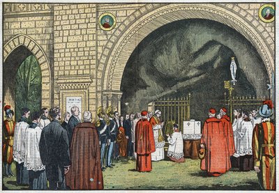Pope Pius XI blessed the first stone of the College of Propaganda in the Vatican gardens by Eugene Damblans