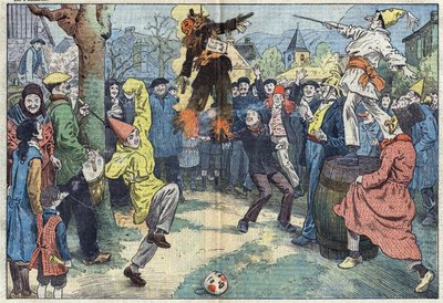 Old customs: the cremation of 
