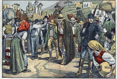 Robbers arrested by the Italian fascist police in Sicily by Eugene Damblans