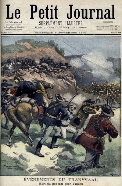 South Africa - Boer War. Death of General Boer Viljoen. Drawing of Damblans. Le Petite Journal, November 5 by Eugene Damblans