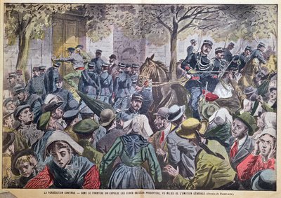 The Expulsion of priests from their presbyteries in Finistere, Brittany, illustration from 