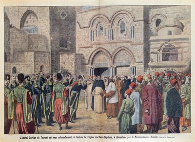 The Reception of Admiral Dartige du Fournet at the Church of the Holy Sepulchre in Jerusalem, Illustration from 