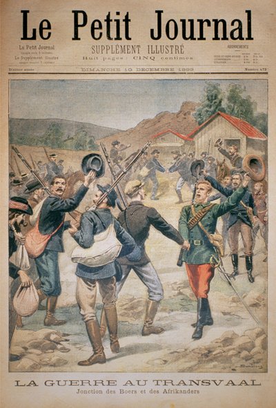 The War in the Transvaal: Union of the Boers and the Afrikaners, Front Cover of Le Petit Journal, 10 December 1899 by Eugene Damblans