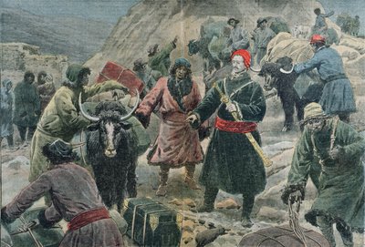 The Explorer Sven Ander Hedin in Tibet, Illustration from 