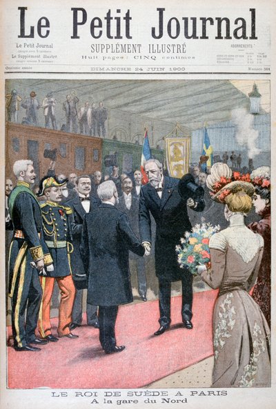 The visit of the king of Sweden to Paris, 1900 by Eugene Damblans
