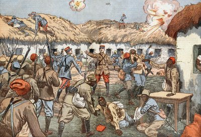 In Aoulay, Wounded Captain Duboin Helped with Senegalese Infantrymen Resisted During 22 Days Until Relief by Eugene Damblans