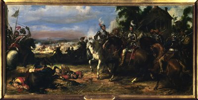 Battle of Fontaine Francaise on June 5 by Eugene Deveria