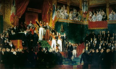 Louis-Philippe I is sworn in as king before the Chamber of Deputies, 9th August 1830 by Eugene Deveria