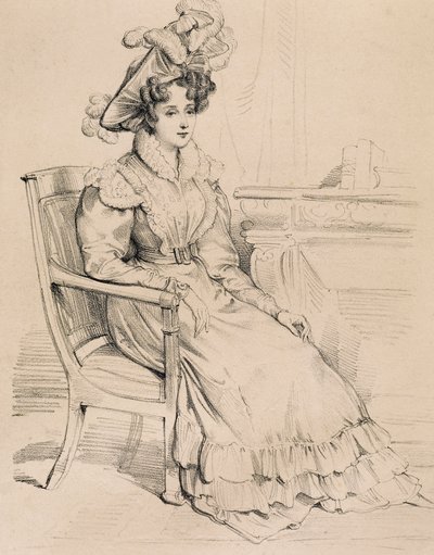 Portrait of Harriet Smithson, Irish Actress and First Wife of French Composer Hector Berlioz by Eugene Deveria