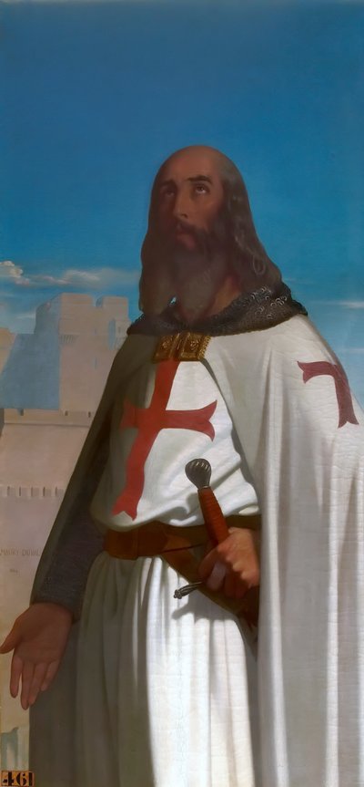 Jacques de Molay, Grand Master of the Knights Templar by Eugene Emmanuel Amaury Duval
