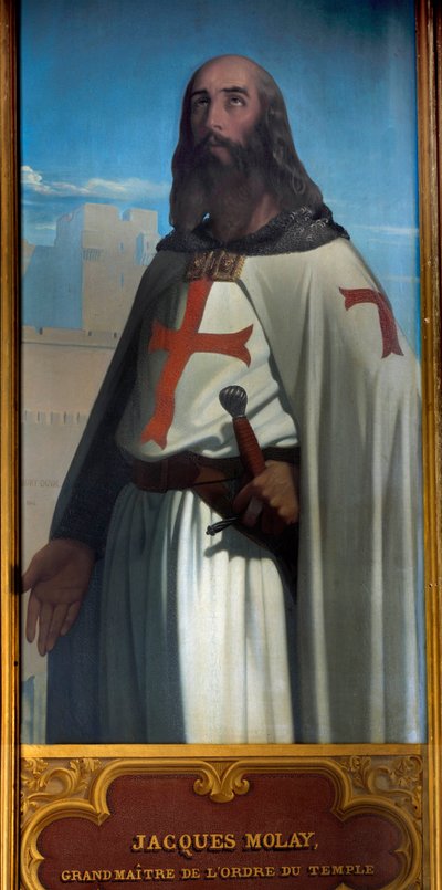 Portrait of Jacques de Molay (ca. 1243-1314) by Eugene Emmanuel Amaury Duval
