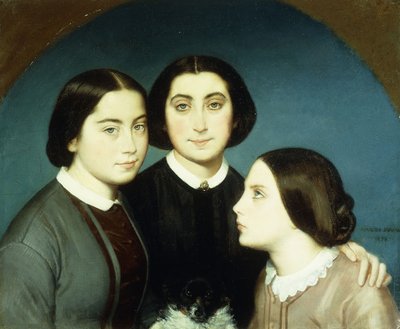 Portrait of the Three Daughters of Charles Naudier by Eugene Emmanuel Amaury Duval