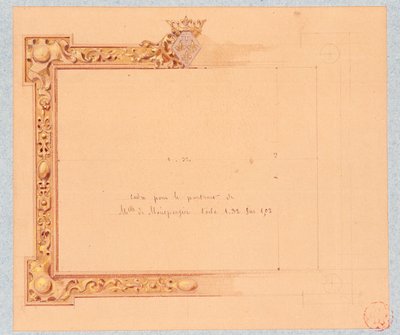 Design of the Cornice for Mademoiselle de Montpensier