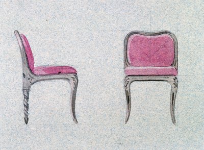 Low back chair for the Golden room, Chateau d