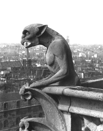 Gargoyle from the Balustrade of the Grande Galerie of the West Facade, Replica of a 12th Century Original by Eugene Emmanuel Viollet le Duc